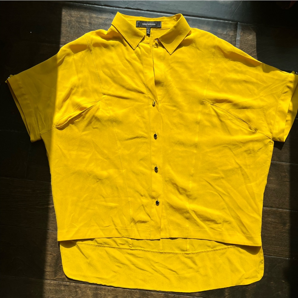 Robert Rodriguez Mustard Yellow Blouse size 4